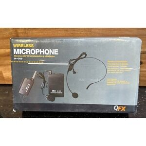 QFX M-309 Two Wireless Microphones‎ Karaoke/PA System +Lapel Mic +Headset Mic